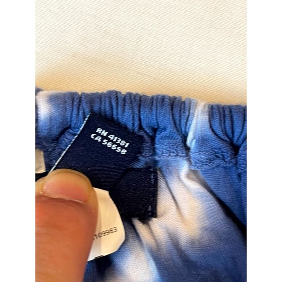 Chaps Denim Womens Tie Dye Halter Blouse Top Sleeveless Blue White Size Large - Picture 7 of 10
